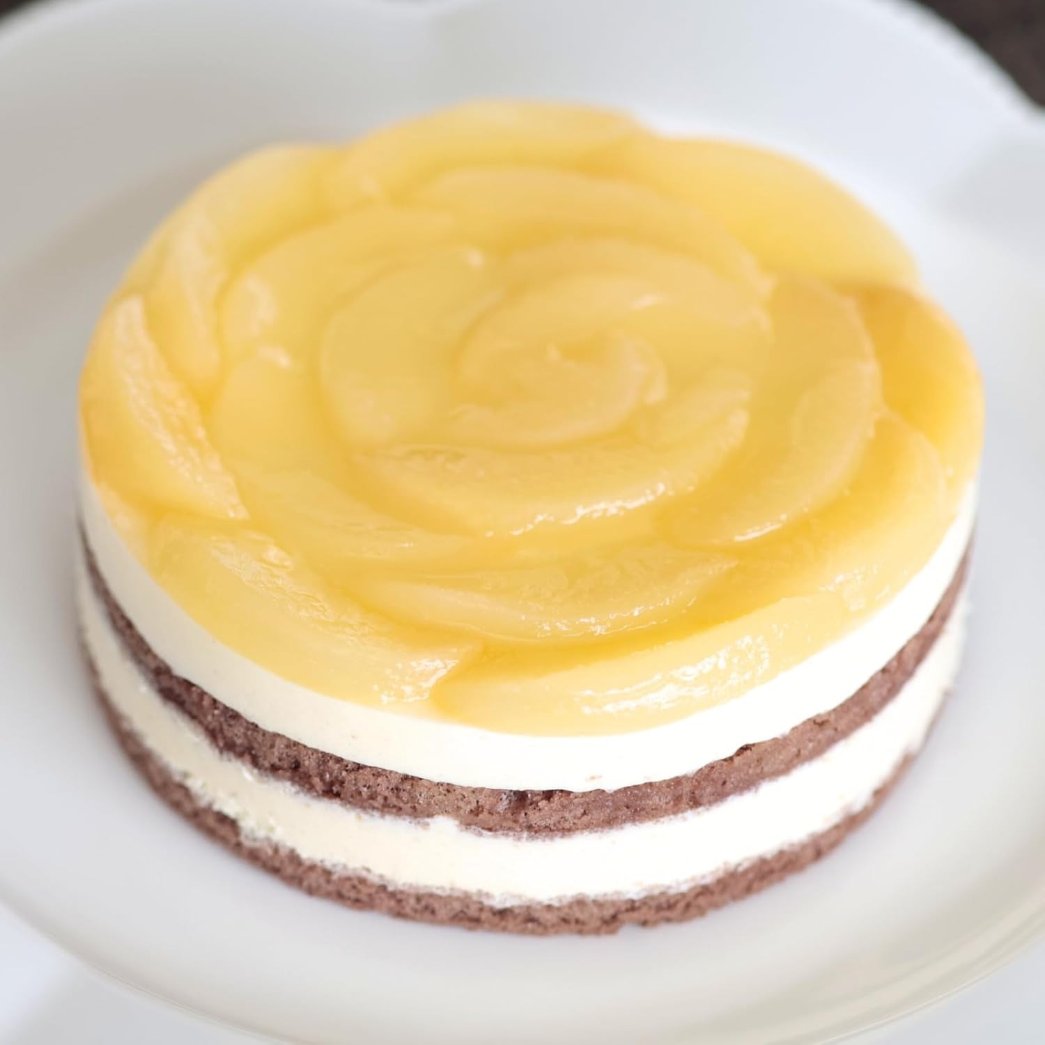 白桃プリンムースケーキ 4号